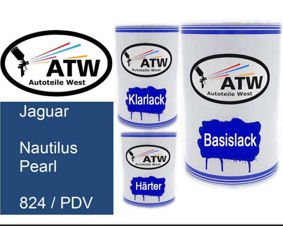 Jaguar, Nautilus Pearl, 824 / PDV: 500ml Lackdose + 500ml Klarlack + 250ml Härter - Set, von ATW Autoteile West.